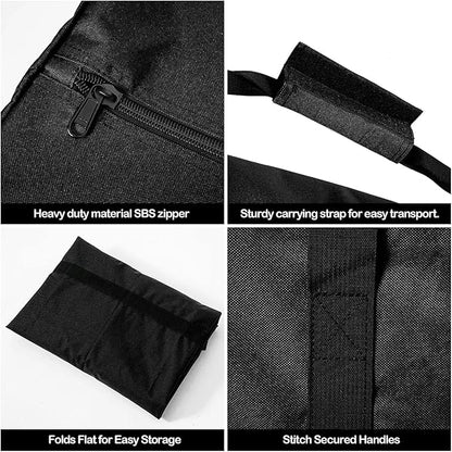 INFANZIA 47inch Sports Duffel Travel Bag, 196L Extra Large Duffel Luggage Bag with Upgrade Zipper, Water Resistant & Foldable Equipment Storage Bag for Camping Tent Tripod Fishing, 2PCS