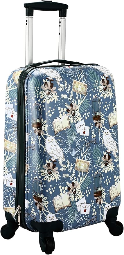 Bioworld Harry Potter Hedwig 20 Inch Blue Carry-on Luggage with rolling wheels