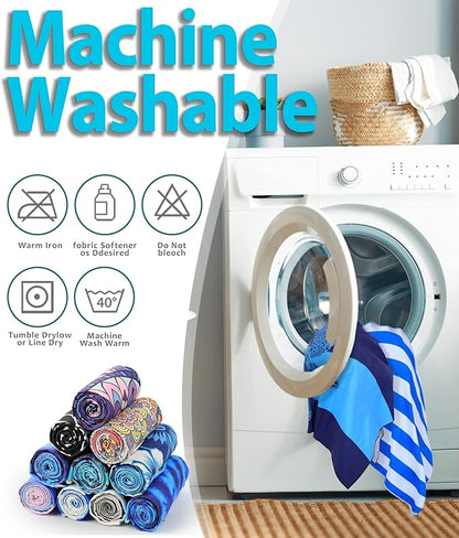 Sand Proof Microfiber Beach Towels Adult –Quick Fast Dry Beach Oversized Accessories for Travel Swimming Pool Yoga Camping Blanket Essentials Lightweight Must Haves Items Women Gifts Coconut Tree