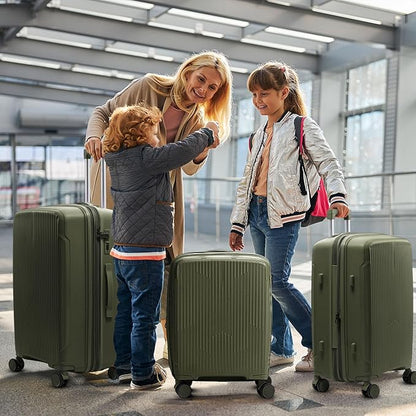 Nazhura Luggage Set, 3-Piece Hardside Suitcase Set, 20-inch Carry On, 24-inch, 28-inch Luggage