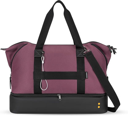 Sherpani Boston, Anti Theft Weekender Bags, Travel Duffel Bag, Carry On Tote Bag with Removable Shoe Bottom Compartment