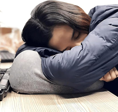 Travel Neck Pillow for Airplane – 100% Pure Memory Foam Neck Support Pillow with Breathable & Washable Cover, Fleight Kit with 3D Contoured Eye Mask, Earplugs & Carry Bag for Comfortable Sleep