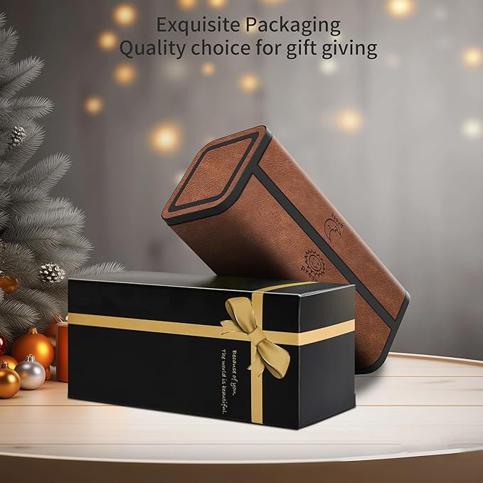 Pill Organizer 2 Times a Day, Am Pm Twice Daily Pill Case, Detachable Large Travel Pill Box 7 Day, Weekly Pill Container for Vitamin Medicine Supplement Fish Oil (Brown)