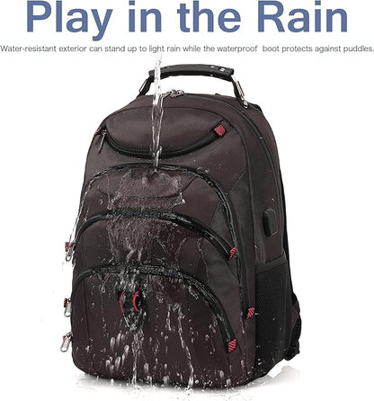 Boavan Laptop Backpack for men, 15.6 inch Laptop Bag with USB Port, Waterproof Travel Work Backpack Purse, Anti-Theft Teacher Nurse Doctor Casual Bookbags Office Business backpack,Coffee