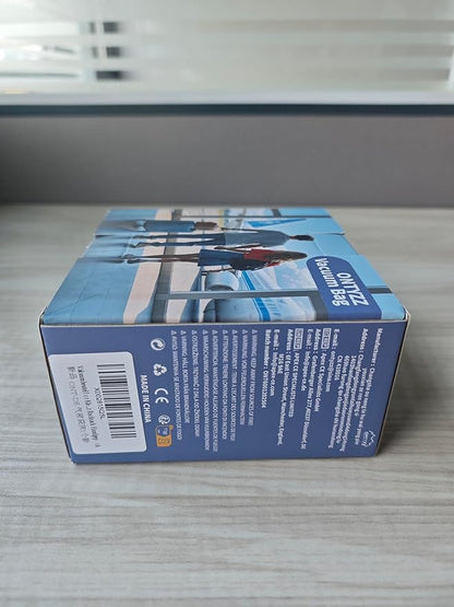 ONTYZZ Travel Vacuum Compression Bags Space Saver Vacuum Bags Reusable Compression Bag with IP67 Waterproof Zipper for Travel Suitcases and Backpack,One Pack Grey（NO PUMP!）