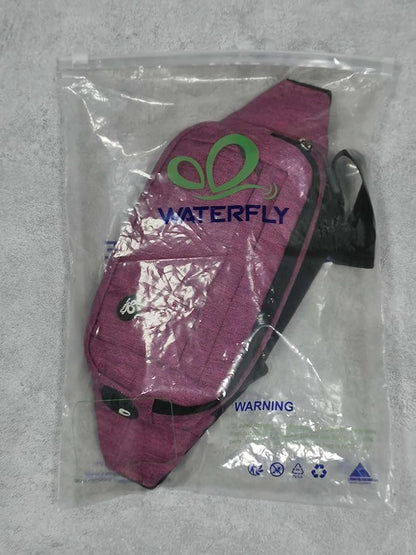 WATERFLY Fanny Pack Waist Bag: Small Hip Pouch Bum Bag Fannie Pack Phanny Fannypack Waistpack Bumbag Beltbag Sport Slim Fashionable for Jogging Hiking Hiker Woman Man