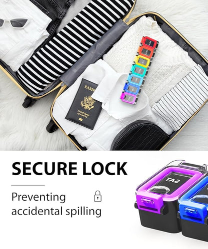 Weekly Pill Organizer 1 time a Day – Pill Box 7 Day with Enhanced Waterproof Seal, Large compartments Hold Big Vitamins & Supplements, Upgraded Locking lids, for Home & Travel use, Durable Hard case