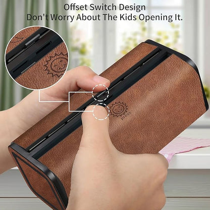 Pill Organizer 2 Times a Day, Am Pm Twice Daily Pill Case, Detachable Large Travel Pill Box 7 Day, Weekly Pill Container for Vitamin Medicine Supplement Fish Oil (Brown)