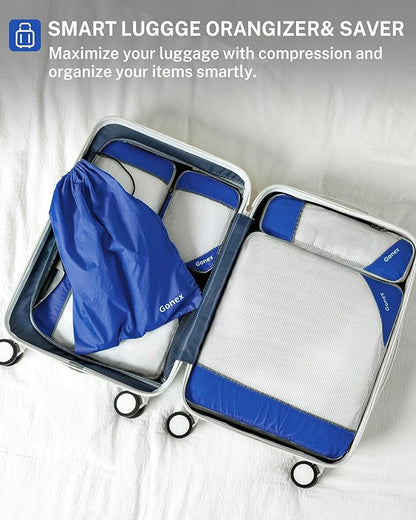 Compression Packing Cubes, Gonex Extensible Storage Mesh Bags Organizers