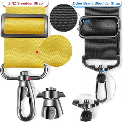 ZINZ 74" Shoulder Strap with Fixed Pad and Dual Balanced Buckles，Yellow