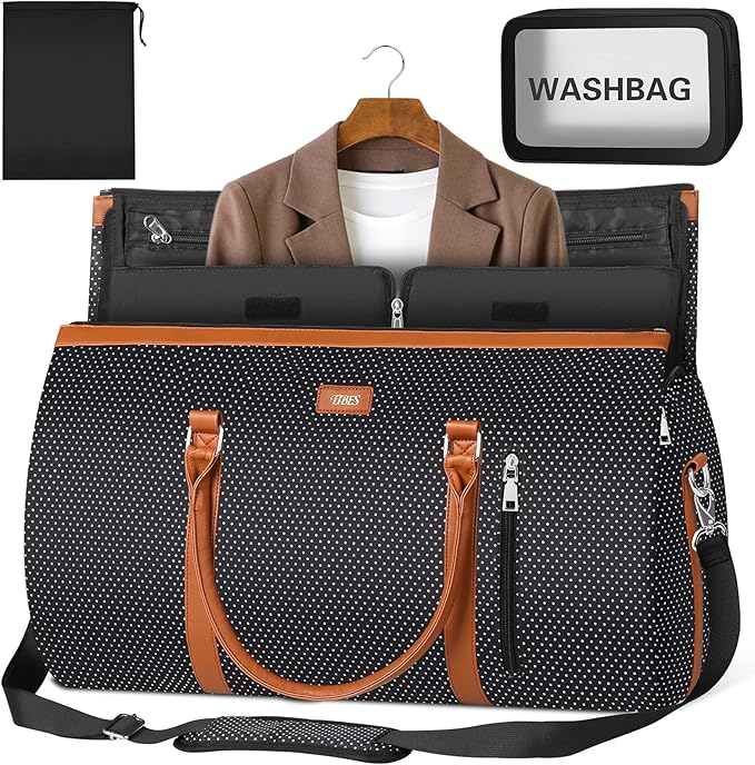 Garment Bag for Travel Convertible Carry On Garment Bag Large Travel Duffel Bags for Women 2 in 1 Hanging Suitcase Suit Travel Bags for Women & Men 3pcs Set