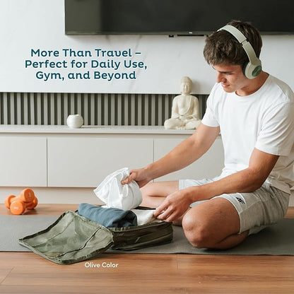 6-Pack Large Compression Packing Cubes for Travel - Lightweight Compression Packing Cube Set, Water-Resistant Luggage Organizer Bags & Suitcase Organizers, Travel Cubes for Carry-On, Checked Luggage