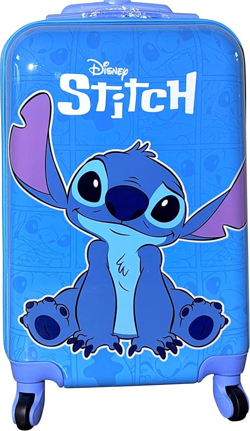 Fast Forward Kids Licensed Hard-Side 21” Spinner Luggage Lightweight Carry-On Suitcase (Stitch I)