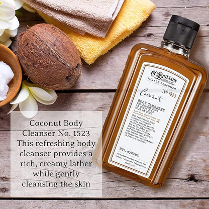 C.O. Bigelow Coconut Apothecary Duo Skin Care Gift Set, Body Wash & Body Lotion, Liquid Soap & Moisturizing Lotion, Set of 2, 10 Fl Oz