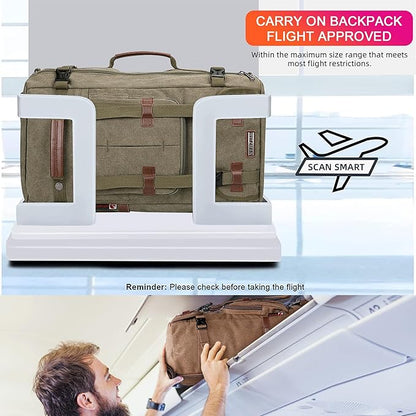 WITZMAN Canvas Backpack Vintage Travel Backpack Large Laptop Bags Convertible Shoulder Rucksack(A519-1 Classic Light Green)