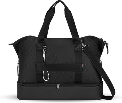 Sherpani Boston, Anti Theft Weekender Bags, Travel Duffel Bag, Carry On Tote Bag with Removable Shoe Bottom Compartment