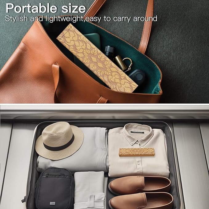 Wooden Pill Organizer, 7 Day Pill Box, Travel Pill Box, Wooden Pill Case Privacy Protection Perfect for Medication, Vitamins, Fish Oils, Supplements (Plus Beech)