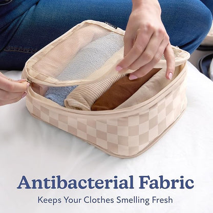 Vandel Space-Saving Compression Packing Cubes for Women, Men, Compressible Carry On Suit Case Organizer Luggage Packing Cubes for Travel Organizer Bags for Luggage and Backpacks, Suitcase Cube