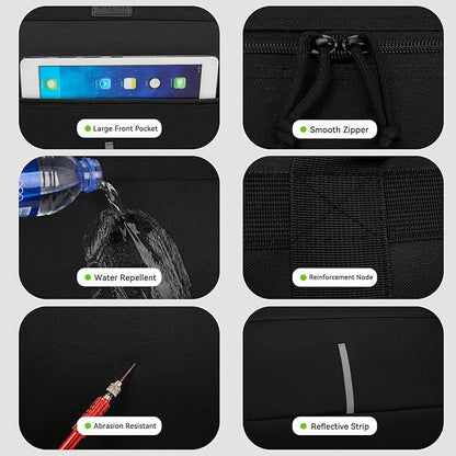 138L Extra Large Duffel Bag, 45.5'' Duffle Bag for Travel, Water Resistant & Foldable Luggage Bag, Camping Bag, Sports Equipment Storage Bag, Travel Tent Storage Bag, Moving Bag (Black)