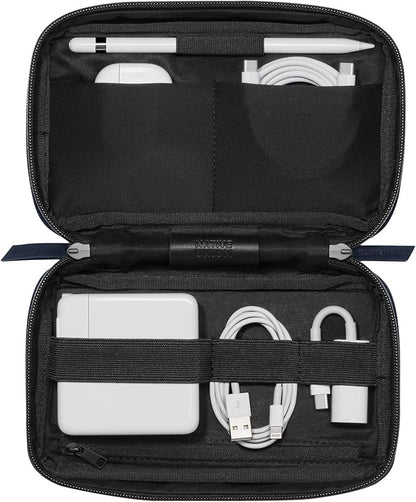 Native Union Stow Organizer – Premium Travel Tech Kit Crafted with Durable Canvas – Keep Essentials Organized with Flexible Storage & Quick-Access Pocket for Cables, Chargers, SIM Card & More (Indigo)