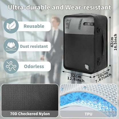 Compression Packing Cubes for Travel, Vacuum Bags for Business Trip, Professional IP67 Reusable Packing Cubes for 20 inch Suitcases, Organizer Bags for Luggage for Women & Men(1 PACK, No Pump)