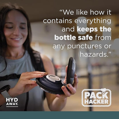 HYDAWAY Travel Case for Collapsible Bottles, Bowls & Cups - Protective Storage with Carabiner Clip - Durable, Water-Resistant, TSA-Friendly