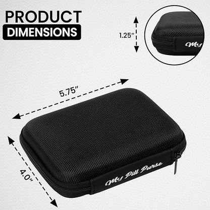 Day and Night Pill Organizer 14 Mini Pill Bags Color Coded, Pre-Labeled Days of The Week, Travel AM PM Pill Organizer 7 Day 2 Times A Day Small Med Wallet Recommend Two if Lots of Pills