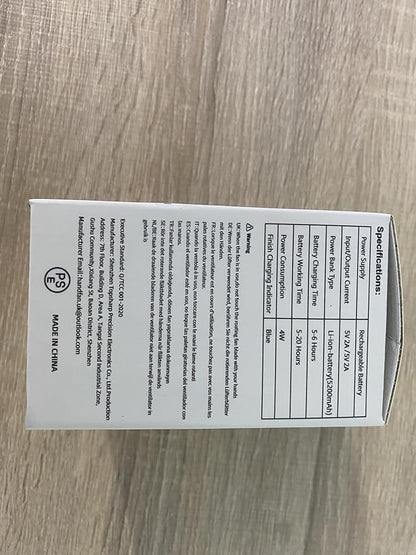 HandFan 5200mAh Handheld Fan Rechargeable, 20H Runtime Hand Fan, 3 Speeds Strong Airflow, Personal 180° Foldable Portable Fans for Travel/Summer/Concerts/Lash/Commute, Gifts for Women (Blue)