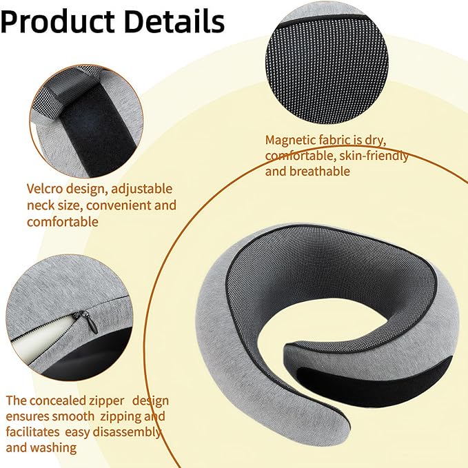 Travel Neck Pillow for Airplanes,Memory Foam Ergonomic Pillow Vacation Essentials with Eye Mask & Ear Plugs,Stowable Pillows for Sleeping, Car, Home,Office