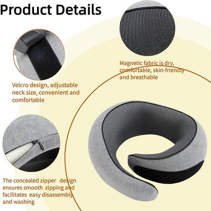 Travel Neck Pillow for Airplanes,Memory Foam Ergonomic Pillow Vacation Essentials with Eye Mask & Ear Plugs,Stowable Pillows for Sleeping, Car, Home,Office