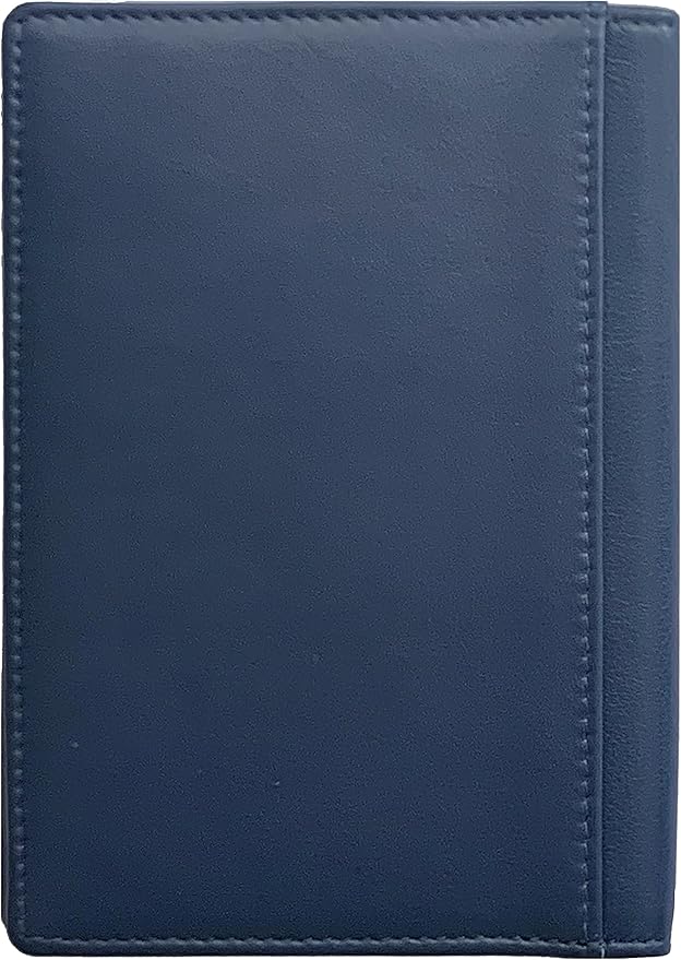 Personalized Monogrammed Navy Leather RFID Passport Wallet