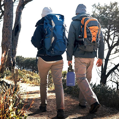 WATERSY Half Gallon Water Bottle Insulated(Cold for 48 Hrs),BPA Free&Leak Proof,64oz Stainless Steel Water Jug/Flask,Big thermo,Large Water Bottle with Handle for Gym,Hiking,Camping,Deep Blue