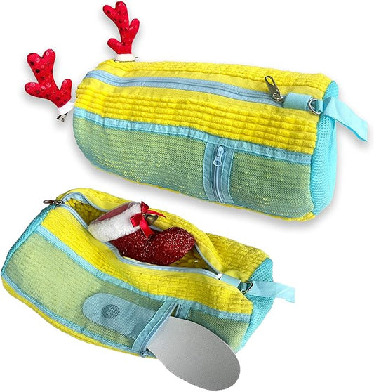 Shoe Washing Machine Bag - Set of 2 Shoe Washing Bags, Side Mesh for Insoles Sock, 360° Deep Clean Laundry Bag, Reusable Shoe Bag for Washing Machine, Shoe Cleaning Bag for Sneakers