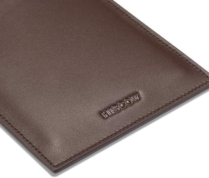 HISCOW Minimalist Passport Sleeve - Italian Calfskin (Brown)
