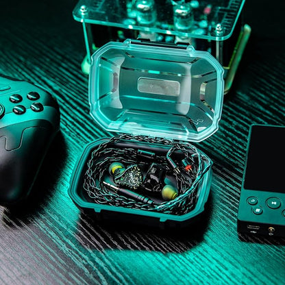 Linsoul LC02 in Ear Monitor Case, Portable Earbud Hard Case, Waterproof Earphone Storage Box, Travel Carrying Case for Headphones and IEM Cables, Fit for ZS10 PRO Cadenza Supermix4 Hype4 Zero:2 Zonie