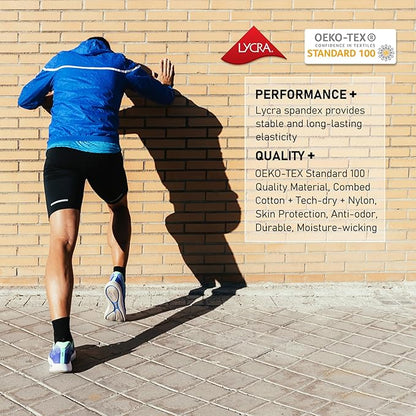 CWVLC Cushioned Compression Sport Quarter Socks for Men Women Youth