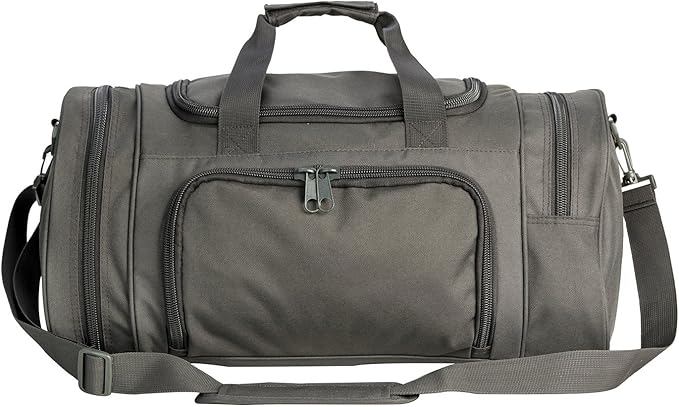 Military Tactical Outdoor Gym Bag Small Duffel Bag with Shoes Compartment for Sports Travel Camping Hunting (A-Grey)