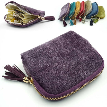 Gihunk Travel Jewelry Case, Travel Jewelry Organizer, Travel Jewelry Bag with Zipper, Small Travel Jewelry Pouch for Necklaces Bracelets Bangles Rings Earrings Gemstones Storage (purple)