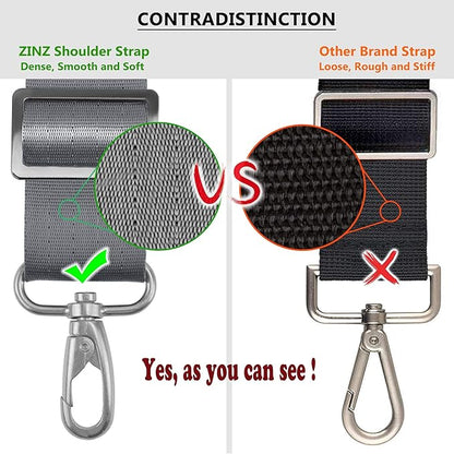 ZINZ Shoulder Strap, 57" Padded Adjustable Shoulder Bag Straps Replacement for Bags with D-Ring (DG02Y01)