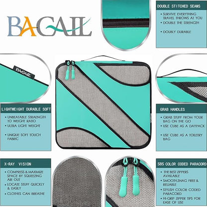 BAGAIL 6 Set Packing Cubes,Travel Luggage Packing Organizers