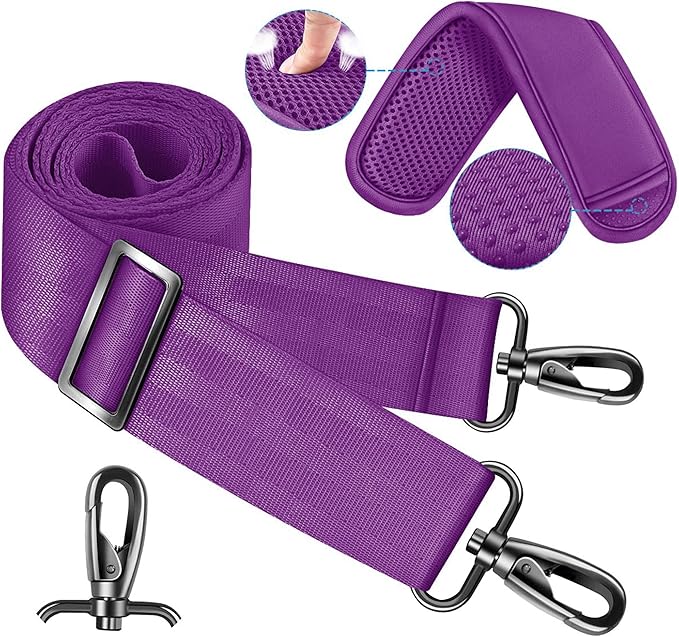 ZINZ 60 Inch Shoulder Strap with Removable Ultra-Thick Pad, Adjustable Buckles Shoulder Crossbody Strap for Luggage Bag
