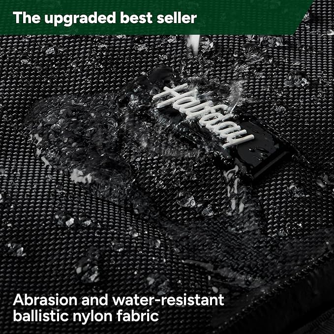 Halfday Convertible 2-in-1 Premium Garment Duffel Weekender Bag 45L | Wrinkle-Free Travel, Hanging Suit Compartment, Shoe Pockets, Trolley Sleeve. Balistic Nylon Carry-On, Jet