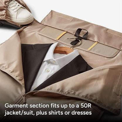 Halfday Convertible 2-in-1 Premium Garment Duffel Weekender Bag 45L | Wrinkle-Free Travel, Hanging Suit Compartment, Shoe Pockets, Trolley Sleeve. Balistic Nylon Carry-On, Pacific