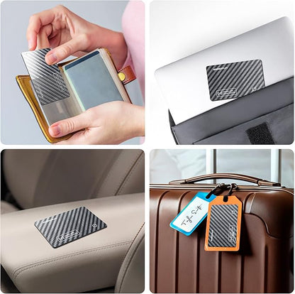 WHEREMYLUV-Item-Finder-for-Wallet, Ultra Thin Bluetooth Tracker Card Compatible with Apple Find My, Rechargeable GPS Locator, IPX8 Waterproof, Slim Smart Card for Men & Women (Black)