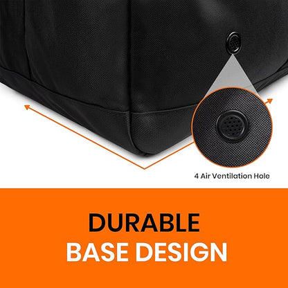 Fitdom 132L 36" Heavy Duty Extra Large Sports Gym Equipment Travel Duffel Bag W/Adjustable Shoulder & Compression Straps. Perfect for Soccer Baseball Basketball Hockey Football Team Coaches & More