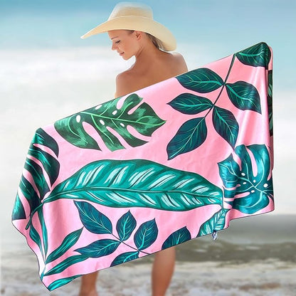 Quick Dry Towel Extra Large 78x35 Inch - Microfiber Beach Towel - Perfect for Beach, Travel, Swimming, Pool, Yoga, Hiking, Camping - Lightweight, Fast Drying, Compact for Adults (La Fashion)