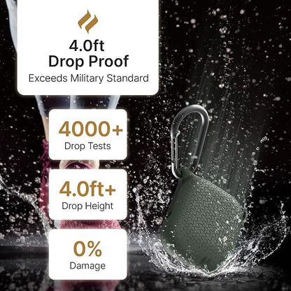 Catalyst Waterproof Case for AirPods Pro 2nd Generation and AirPods Pro 1st Generation - Wireless and USB-C Charging Compatible, One Piece Design, High Drop Protection Case with Carabiner