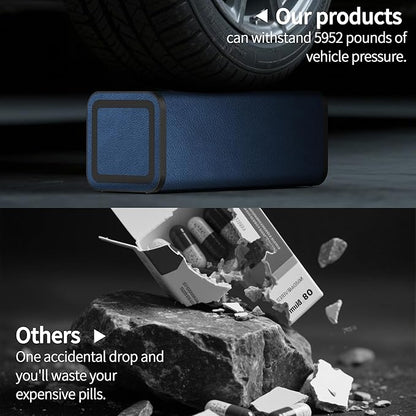 Pill Organizer 2 Times a Day, Am Pm Twice Daily Pill Case, Detachable Large Travel Pill Box 7 Day, Weekly Pill Container for Vitamin Medicine Supplement Fish Oil (Blue)