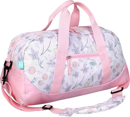 JumpOff Jo by Wildkin Overnighter Duffel Bag – Lightweight Travel Bag for Kids - Fairy Blossom