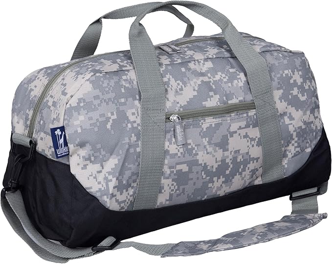 Wildkin Kids Overnighter Duffel Bag – Carry-On Size, Ideal for School & Sleepovers – Digital Camo